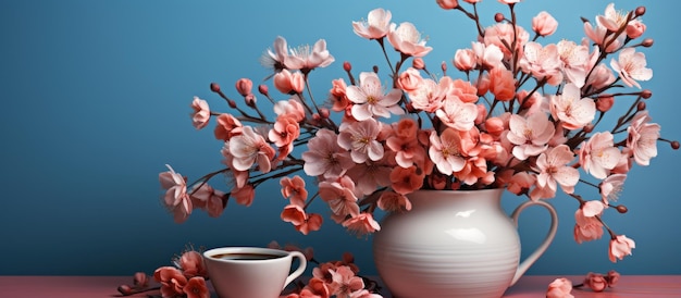 Flowers in a vase on the table