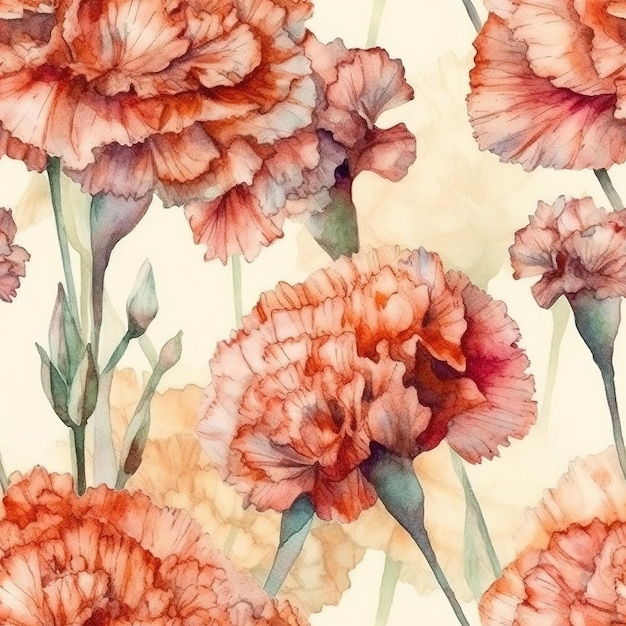 Flowers on a watercolor background. watercolor painting of flowers.