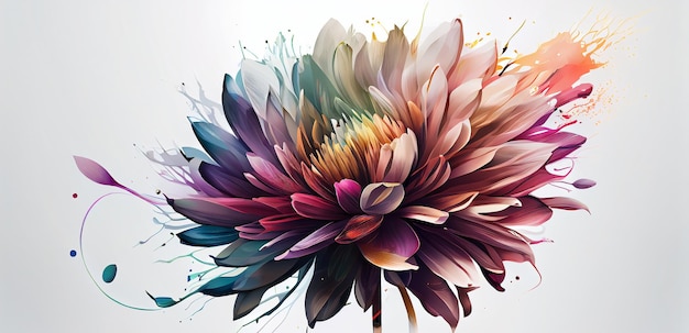 Flowers watercolor illustration