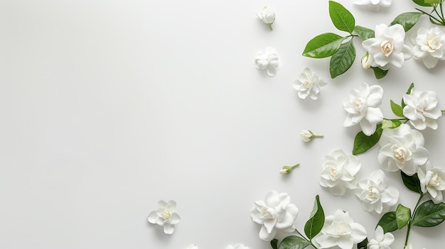 Photo flowers on a white background