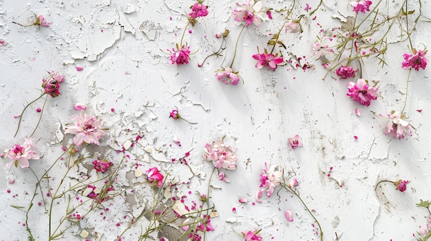 flowers on a white background