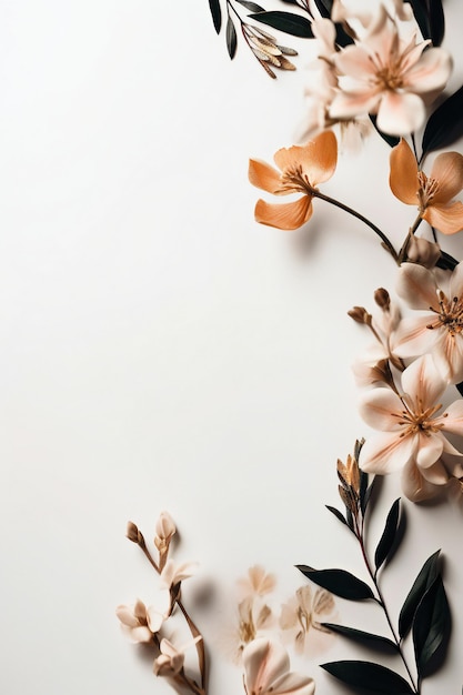 Flowers on a white background