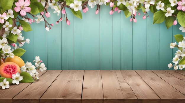 Photo flowers on a wooden background