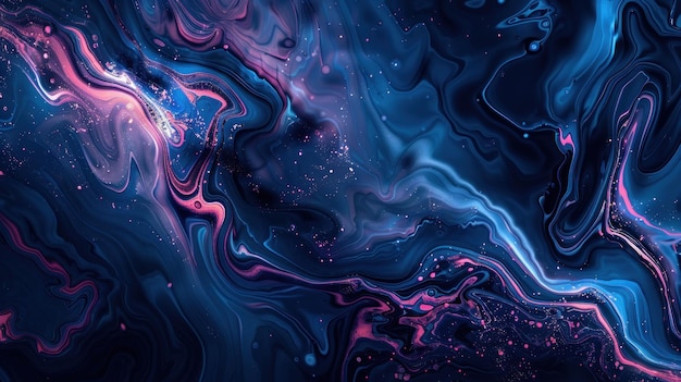 flowing abstract background combined with various shades of blue and purple