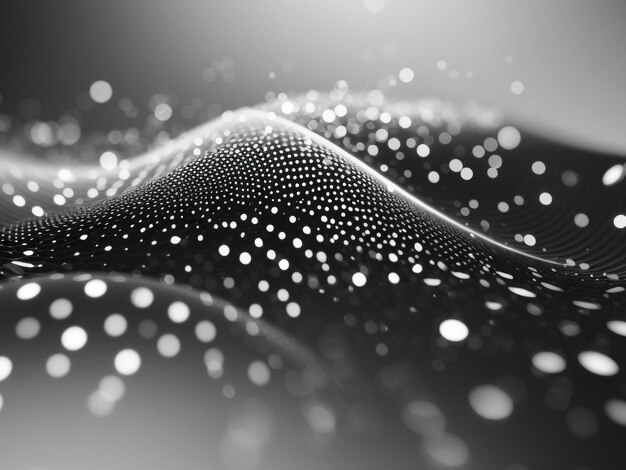 Flowing Dots 3D Curve with Particle Wave Pattern