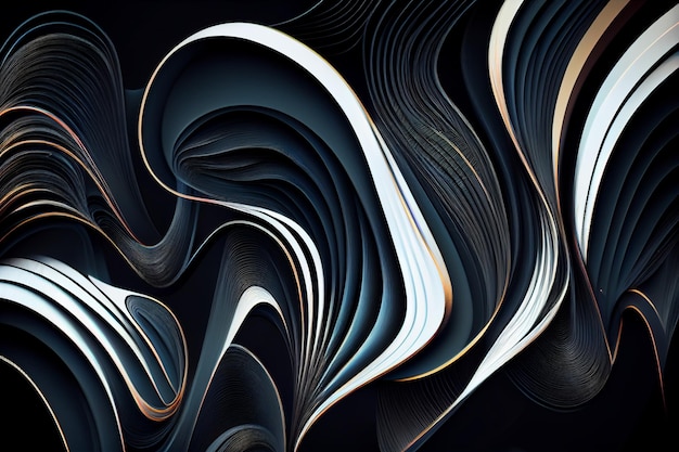 Flowing Line abstract isolated background