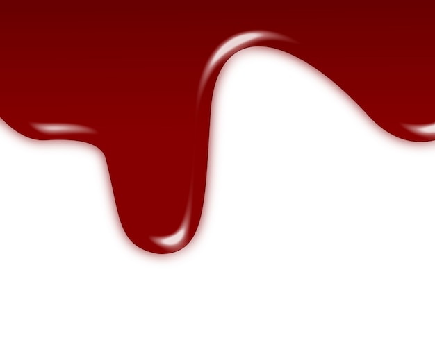 Flowing red dye on a white background - computer generated for your projects