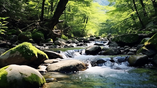 Photo flowing rivulet footage