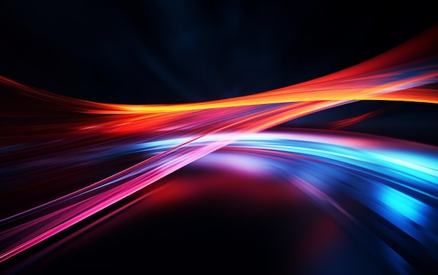 Flowing speed lines technology background