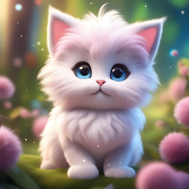 fluffy and adorable bright sparkling eyes twitchy nose soft cotton like fur