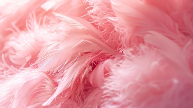 Fluffy cherry blossom pink feather fashion design background Happy Valentine fuzzy Generative AI