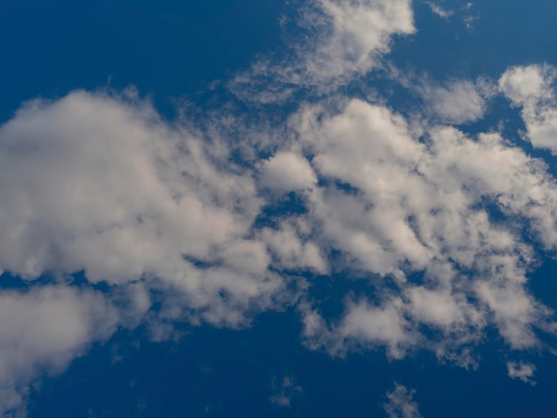 Fluffy clouds in the sky