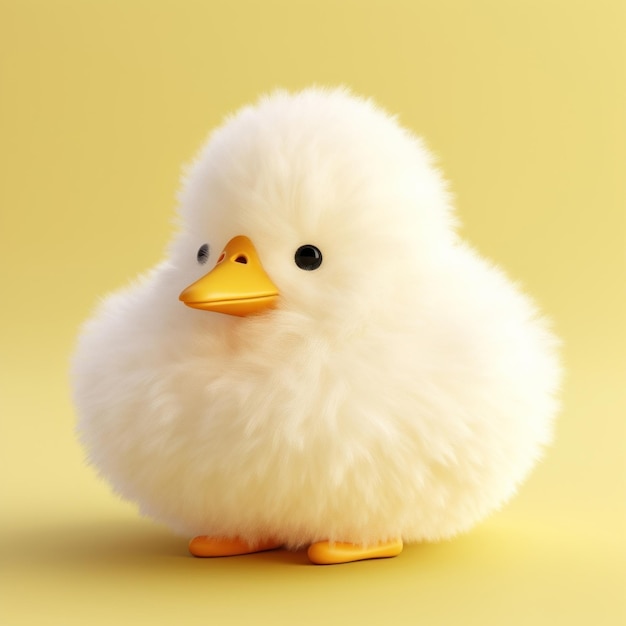 Fluffy duck animal bird cute