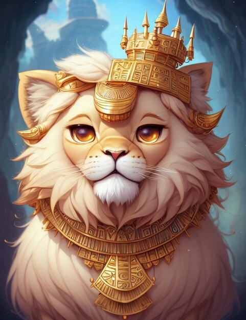 fluffy Egyptian lion