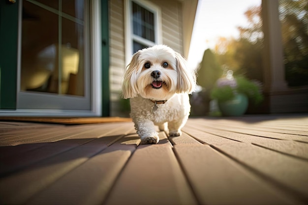 Fluffy Havanese Dog Posing with a Playful Smile