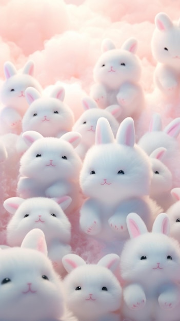 Photo fluffy pastel rabbit mammal animal toy