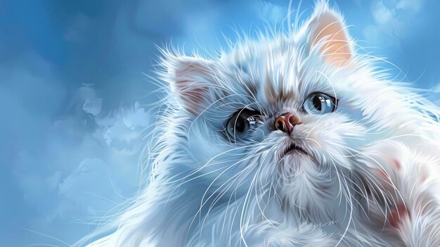 A fluffy Persian cat being gently brushed by its owner Hd Background