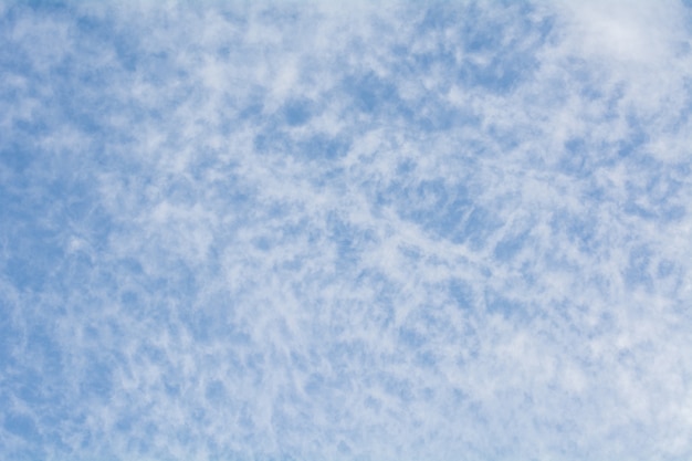 Fluffy white clouds with blue skies