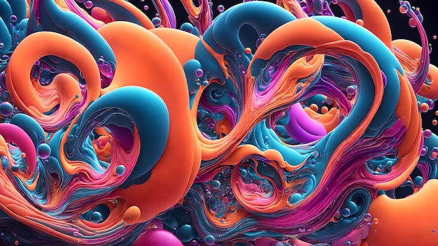 Fluid Bubble Dynamics background shadow 3d wallpaper