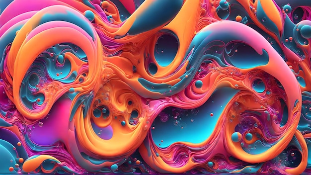 Fluid Bubble Dynamics background shadow 3d wallpaper