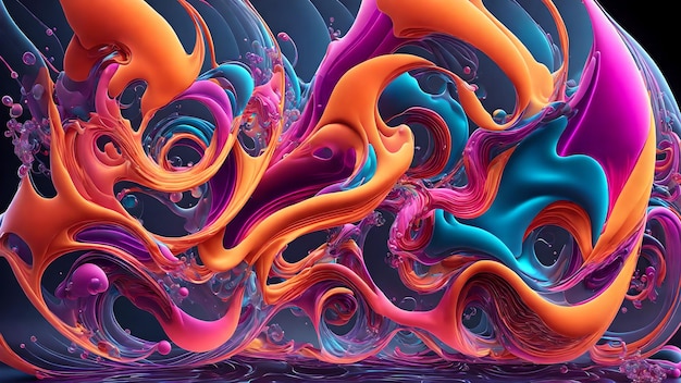 Fluid Bubble Dynamics background shadow 3d wallpaper