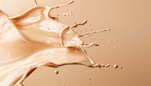 Photo fluid cosmetic cream d illustration of a liquid foundation splash element depicts a liquid cosmetic