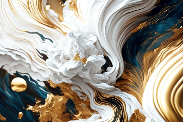 Fluid gold marble liquid abstract luxury background