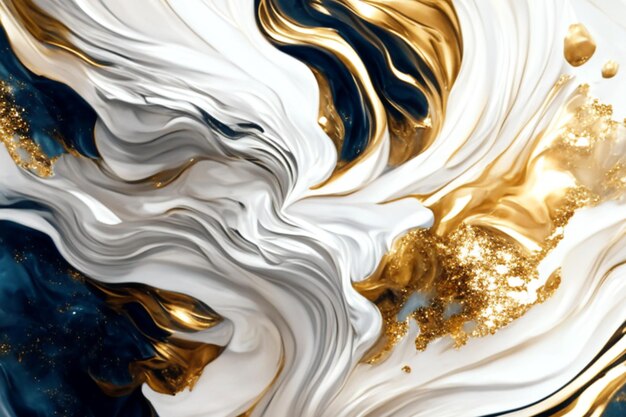 Fluid gold marble liquid abstract luxury background