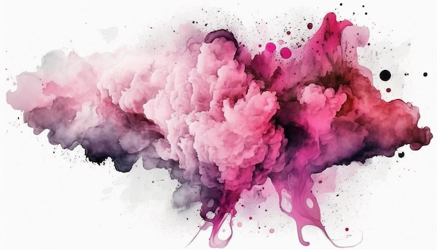 Fluid pink Smoke Abstract A Generative AI Masterpiece