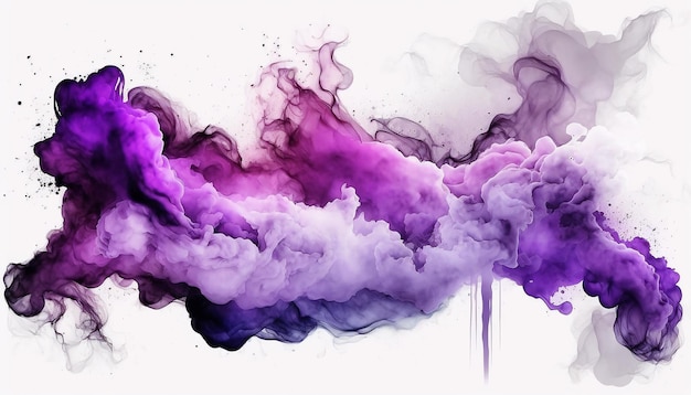 Fluid purple Smoke Abstract A Generative AI Masterpiece