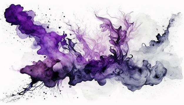 Fluid purple Smoke Abstract A Generative AI Masterpiece