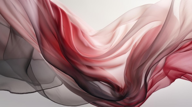 Fluid Silk In Pinkyred And Grey