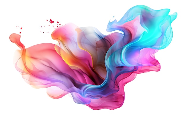 Fluid splash isolated on transparent background