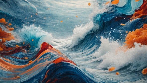 Fluid Wallpaper with hyper realistic flows