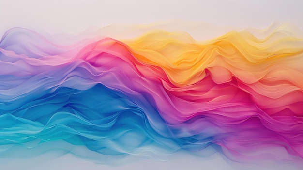 Fluid waves of vibrant colors blending seamlessly in an abstract composition