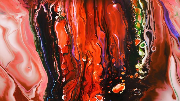 Fluide liquide art acrylic oil paints texture. Backdrop abstract mixing paint effect. Liquid colored acrylic artwork flows splashes. Fluid art texture overflowing colors