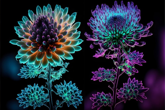 fluorescent flowers