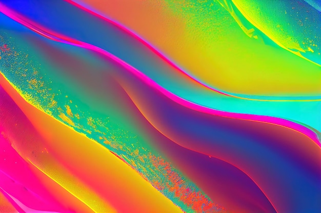 Fluorescent Gradient Fluid Wallpaper 10