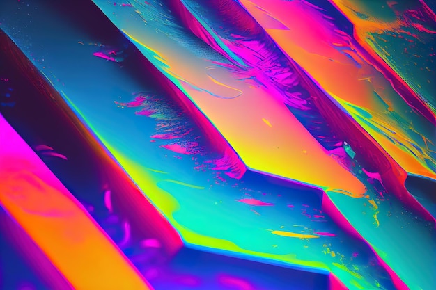 Fluorescent Gradient Fluid Wallpaper 6