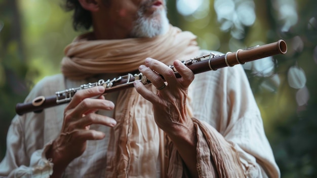 Photo flute player