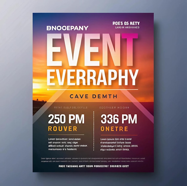 Photo flyer design template leaflet cover and presentation book cover