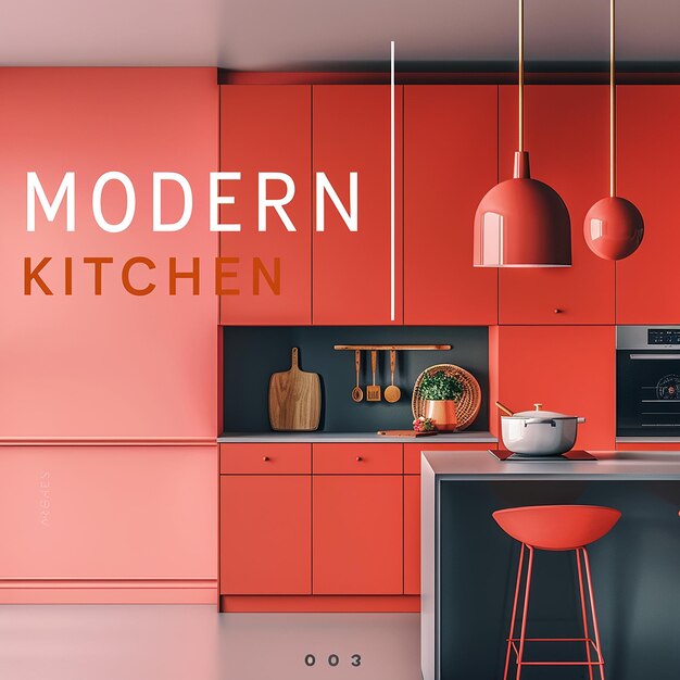 Flyer design with kitchen illustration