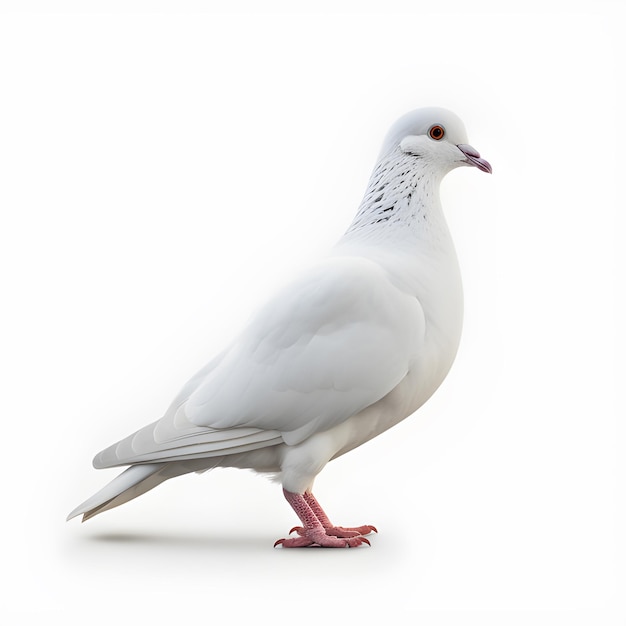 Flying dove isolated on white background Generative AI