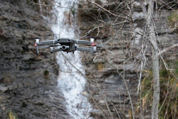 Flying drone for aerial photography