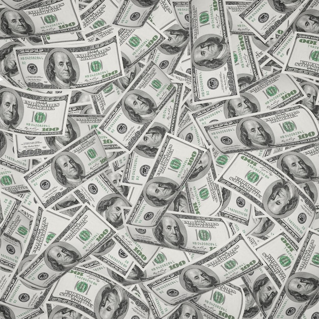 Flying money. stack of american dollars backgrounds