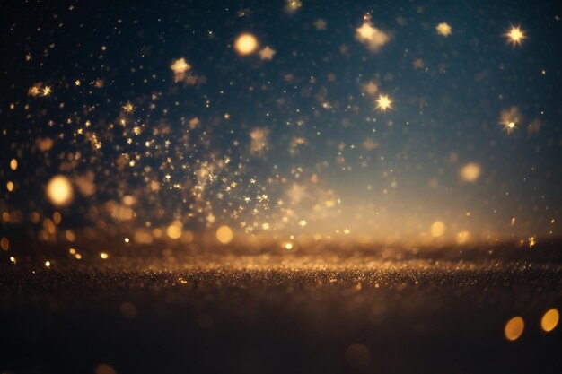 Flying out of focus light with bokeh and stars on blurred transparent background ar c