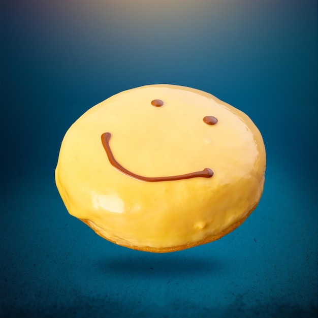 Flying smile face doughnut