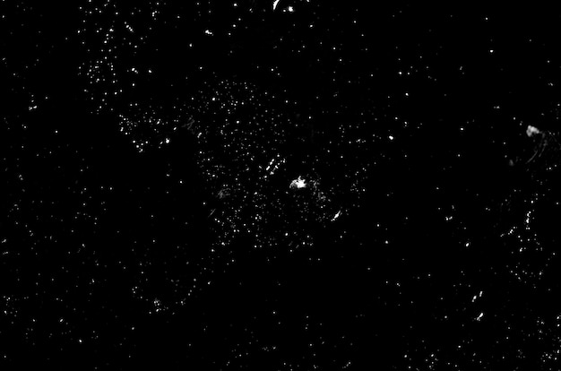 Flying snowflakes on a black background