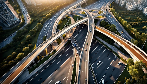 Flyover the complex road junction