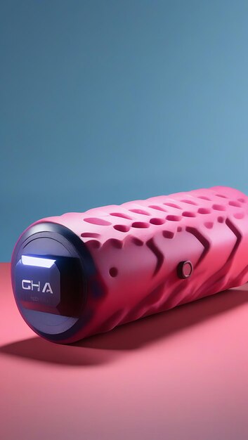 Photo foam roller with a lightweight design and built in storage for compact fitness solutions